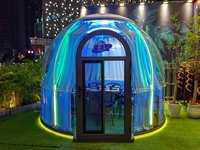 Tentes bulles transparentes modernes pour l'extérieur, en polycarbonate imperméable, type igloo, pour restaurant