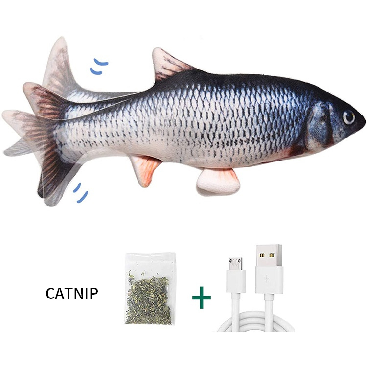 Product Details: Chengdu Daruhui WJ-8-1005 Electric Flopping Fish Cat Toy - Interactive Plush Pet To