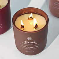 Bougie parfumée en cire de soja de 12,7 oz, vente chaude, cadeau, aromathérapie, personnalisable, vente en gros, marque privée, avec couvercle, coffret cadeau luxueux