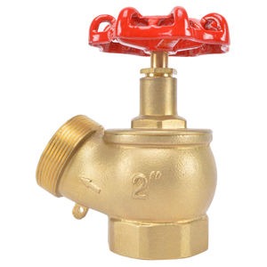 Válvula de Conexión a Hidrante PN16 de Latón con Salida Oblicua para Incendios - Product Image 1