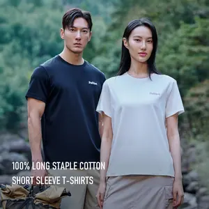 China Manufacturer Wholesale Cheap T Shirt Outdoor Sports Breathable Skin-friendly 100% Long Staple Cotton Short SleeveT-Shirts