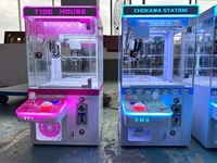 Mini machine à griffes blanche pour enfants, machine de jeu d'arcade à monnayeur, petite machine distributrice de peluches avec accepteur de pièces