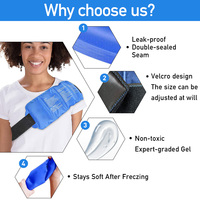 Ensemble de compresses réutilisables en gel chaud/froid avec sangles – Compresses souples en gel pour soulager les douleurs musculaires et articulaires