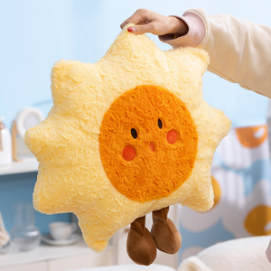 Coussins créatifs soleil et lune jaunes, matériau doux, peluche, poupée de compagnie, cadeaux, vente directe d'usine, vente en gros - Product Image 5