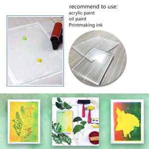 Prensa de gel Suministros de impresión de gel Hojas adhesivas transparentes de doble cara Polímero Pu Placa de impresión de gel reutilizable para Artes y manualidades - Product Image 6