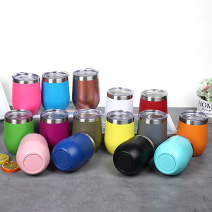 Venta caliente vino vaso 12oz aislado de huevo de acero inoxidable taza de Doubler pared tazas de café fiesta cerveza huevo taza - Product Image 5