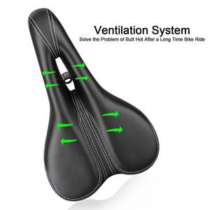 Sillín de Bicicleta de Cuero con Ventilación Simple y Cómodo, Diseño Moderno para Bicicletas de Montaña, Marca April - Product Image 6