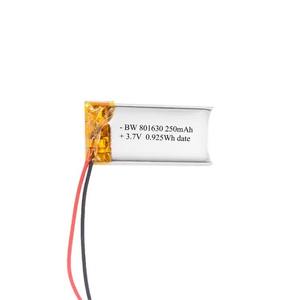 יון סיטונאי oem <span class=keywords><strong>li</strong></span> סוללה ליתיום kc <span class=keywords><strong>3.7v</strong></span> 300 mah lipo סוללה 801630 batterie - Product Image 2