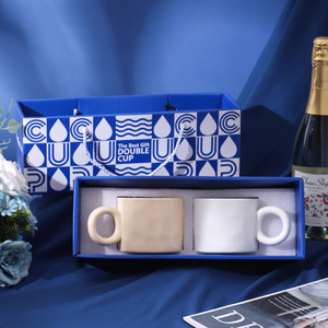 Juego de regalo de <span class=keywords><strong>novio</strong></span> con logotipo personalizado, taza de café con caja de lujo, gran capacidad para uso diario/regalo, Taza de cerámica mate de 3 colores - Product Image 2