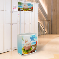 Comptoir Promotionnel Pliant Table de Vente Portable à Assembler pour Salon Professionnel Stand de Comptoir