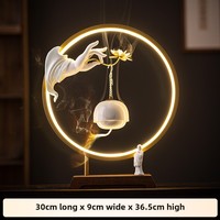 Ensemble brûleur d'encens aromatique moderne à LED, diffuseur d'huiles essentielles en céramique pour la décoration intérieure de la maison et du bureau