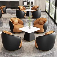 Verhandlungsstuhl-Set Luxuriöse Moderne Lounge-Garnitur Empfangstheke Verkaufsbüro Schönheitssalon Schaumstoffgepolsterte Stühle Wohnzimmer-Sofa