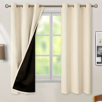 Rideaux occultants complets portables, pare-soleil personnalisable en tissu pongé, draperies occultantes pour chambre à coucher