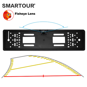 Smartour-Cámara de visión trasera para coche, vehículo especial de trayectoria dinámica, HD, 170 grados, para marco de matrícula de coche europeo - Product Image 1