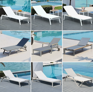 Silla de Jardín Plegable para Hotel, 5 Posiciones Ajustables, Tumbona Impermeable de Aluminio para <span class=keywords><strong>Playa</strong></span>, Villa, Patio Trasero, Terraza - Product Image 6