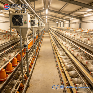 Poulailler en structure acier préfabriquée résistant aux intempéries extrêmes, climatisé et automatisé pour poulets de chair - Product Image 2