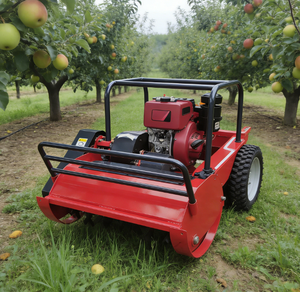 เครื่องตัดหญ้าแบบสายพานลำเลียงขนาด 800 มม. แบบ DIY ใช้เชื้อเพลิงเบนซิน ระบบไฮดรอลิกยกได้ ควบคุมระยะไกล 4 จังหวะ 8/11/12 แรงม้า ขายดี รถตัดหญ้าแบบ All-Terrain Tank - Product Image 6