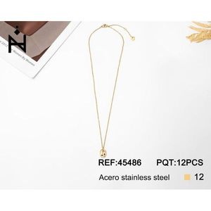 Collana in Acciaio Inossidabile con Diamanti, Modello 45486, Colore Oro, Materiale in Acciaio - Product Image 3