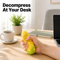 Jouet sensoriel en gel souple en forme de maïs croustillant mignon, jouet anti-stress à presser, cadeau de décompression