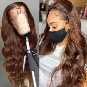 BELEZA Usine Prix Haute Qualité 13x6 Sans Colle Cheveux Brésiliens Lace Front HD Vierge Cheveux Haute Revue-Digne <span class=keywords><strong>Corps</strong></span> Vague Perruque - Product Image 5