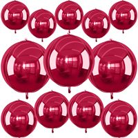 Ballons en feuille 4D multi-tailles, métalliques, en Mylar, auto-scellants pour anniversaire, mariage, Saint-Valentin, fête prénatale, décoration murale