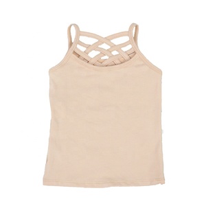 Nouveauté 2021 : Haut d'été pour filles, col roulé, couleur unie, en coton pur lavé, tailles personnalisables - Product Image 5