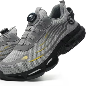 Men's <b>Lightweight</b> Steel Toe Sneakers Comfortable Breathable Work Safety <b>Boots</b> PU Insole Puncture Proof Construction Site Shoes - Product Image 1