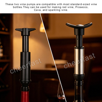 Perfect Products Wijn Vacuümpomp 4 Stoppers Set Ergonomische Handgreep Herbruikbare Wijnbeschermer voor Luchtdichte Sluiting