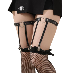 Fashion Leather Harness Harajuku Punk Cross Leather <strong>Thigh</strong> Ring Women's Sexy Garter <strong>Belt</strong> - Product Image 1