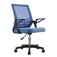Chaise de bureau ergonomique confortable en maille avec vérin à gaz, accoudoirs réglables et pivotante – Design moderne pour l'école et le bureau