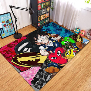 Dessin animé anime Dragon Ball salon tapis maison chambre créatif plein lit bord tapis salle de jeu décoratif tapis de sol - Product Image 2