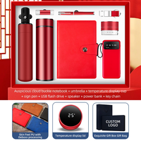 Set Hadiah Bisnis Kustom Promo Termasuk Notebook, Pulpen, Botol Minum & USB Drive untuk Hadiah Kantor atau Perusahaan