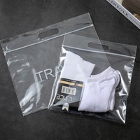 Sacs en PE transparents refermables, scellés à la main, emballage souple en plastique pour le rangement des vêtements et des foulards, en stock