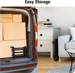 Carro de mano plegable Carro de utilidad de construcción sólida Carro mini equipaje plegable Carro de acero inoxidable para mudanza - Product Image 2