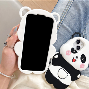Custodia per telefono cellulare in silicone Panda antiurto animale Kawaii cartone animato per <span class=keywords><strong>Iphone</strong></span> 15 Pro Max 15pro 14 Plus 14 13 12 <span class=keywords><strong>11</strong></span> <span class=keywords><strong>Cover</strong></span> - Product Image 2