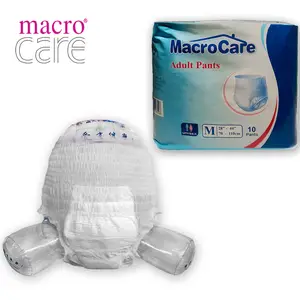 MacroCare wholesale oem thick unisex adult diaper plastic pvc pants adult pull up diapers in bulk