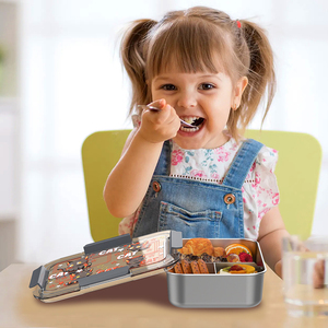 Lonchera de Acero Inoxidable Personalizada con Logotipo, a Prueba de Fugas, Duradera, para Niños Pequeños, <span class=keywords><strong>Bentobox</strong></span> - Product Image 2