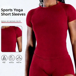 Chemises à manches courtes en tricot sans couture à séchage rapide pour enfants et femmes - Expérience d'entraînement douce et sans irritation - Product Image 1