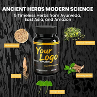 En stock – 60 capsules végétariennes – Complément énergétique à base de plantes – Ginkgo Biloba et Ginseng avec Ashwagandha pour la concentration quotidienne – Personnalisation OEM