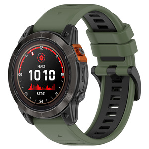 RYB double couleur 20mm 22mm 26mm Bracelet de montre en silicone pour <span class=keywords><strong>Garmin</strong></span> Fenix 3 5 5S 5X 6 6S 6X 7 <span class=keywords><strong>7S</strong></span> 7X Instinct 2S 2 2X - Product Image 3