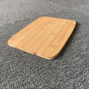 Tabla de cortar de bambú cuadrada, 25x20x1cm, portátil para acampar, viajar, tabla para cortar frutas - Product Image 4
