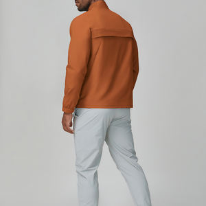 جودة عالية تنفس خفيفة الوزن الرياضة ركوب سترة الرجال الرياضية كامل البريدي تناسب ضئيلة الوقوف طوق طويلة الأكمام سترة سباق - Product Image 5