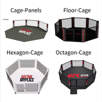 Octogone de Boxe/MMA Professionnel pour le Combat, Type Cage/Ring UFC, Idéal Compétition et Entraînement, avec Logo Personnalisé