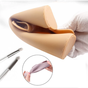 Fashion Brush Holders Soft Smooth Silicone Cosmetic Brush <b>Box</b> Portable Cosmetic Face Brushes <b>Tools</b> Organizers - Product Image 3
