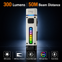 Lampe torche multifonction en alliage d'aluminium et briquet électrique 250mAh IPX54 résistant à l'eau, mini lampe torche magnétique pour le camping
