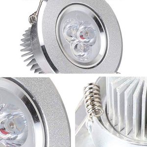 Venta al por mayor: Foco LED empotrable regulable de 3W, moderno, blanco frío/cálido/natural, IP33, ángulo de haz de 120°, con controlador AC 220V - Product Image 3