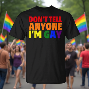 T-shirt humoristique LGBT - Ne pas dire - T-shirt promotionnel amusant - Product Image 1