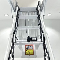 Escalier télescopique moderne pour grenier, modèle électrique et manuel, en acier galvanisé et aluminium, pour usage intérieur