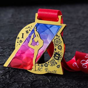 Medallas Personalizables de Fábrica, Medallas de Premio de Aleación de Zinc Metálico con Recubrimiento de Color, Medallas Deportivas de Oro, Plata y Cobre con Esmalte 2D, Medallas de Baile - Product Image 2