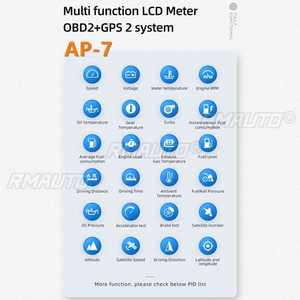 NUEVO HUD Universal OBD2 con Pantalla Digital LCD Head-Up, Escáner Automotriz, Indicadores de Dirección, Computadora, Prueba de Turbo y Frenos, Alarma para Coche - Product Image 5